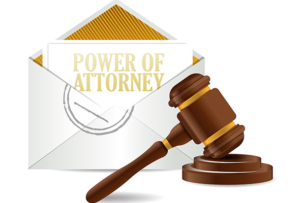 Power of Attorney document with a gavel